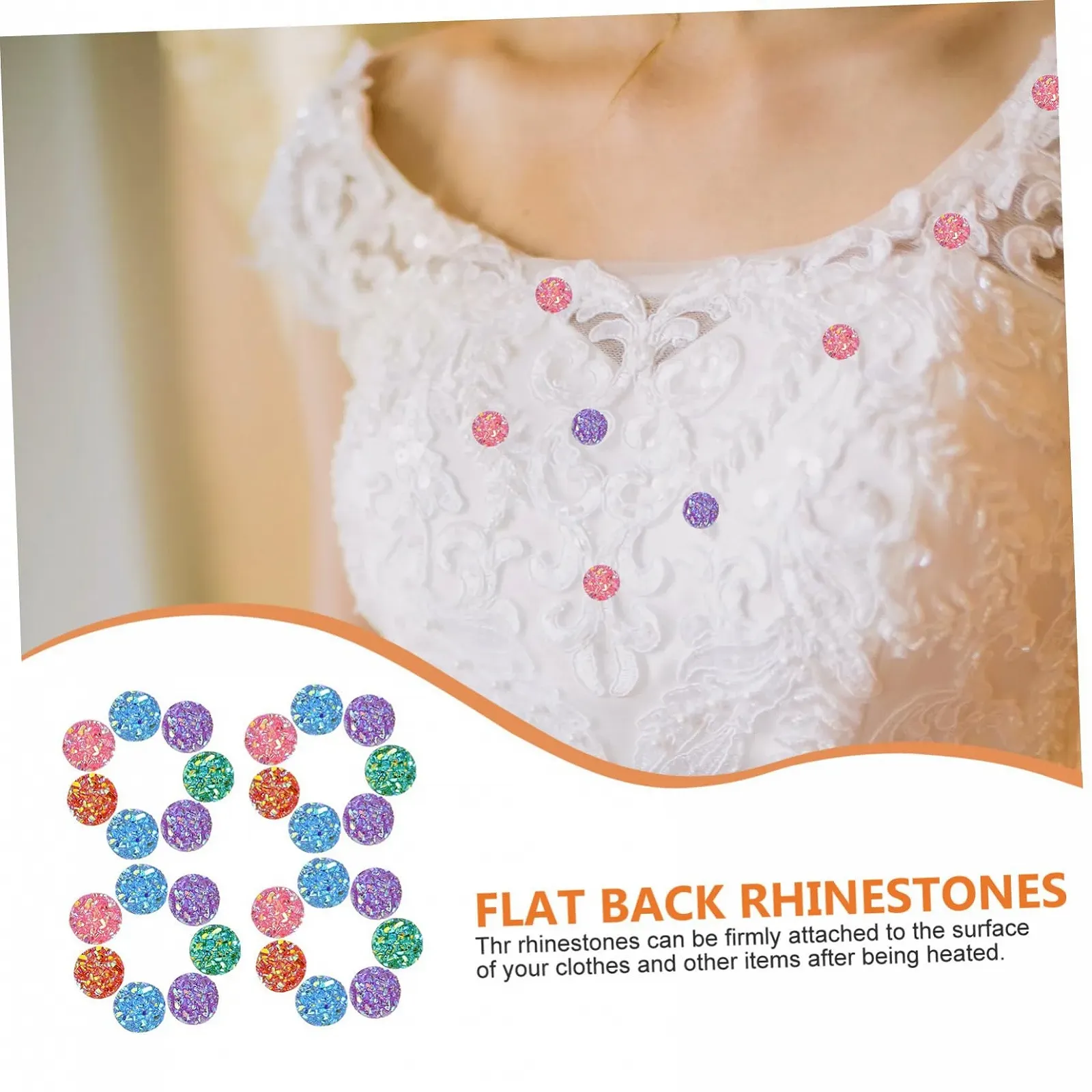 Стрази PLAFOPE 100 шт. Плоска задня частина для одягу Декоративні для аксесуарів одягу Блискуче каміння для творчих проєктів, фото №7