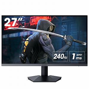 Монитор KOORUI Игровой 27 дюймов 240 Гц, 1 мс, FHD (1920 x 1080) DCI-P3 90% цветового пространства, адаптивная синхронизация, регулируемый наклон, HDMI, DP, черный - Фото 1