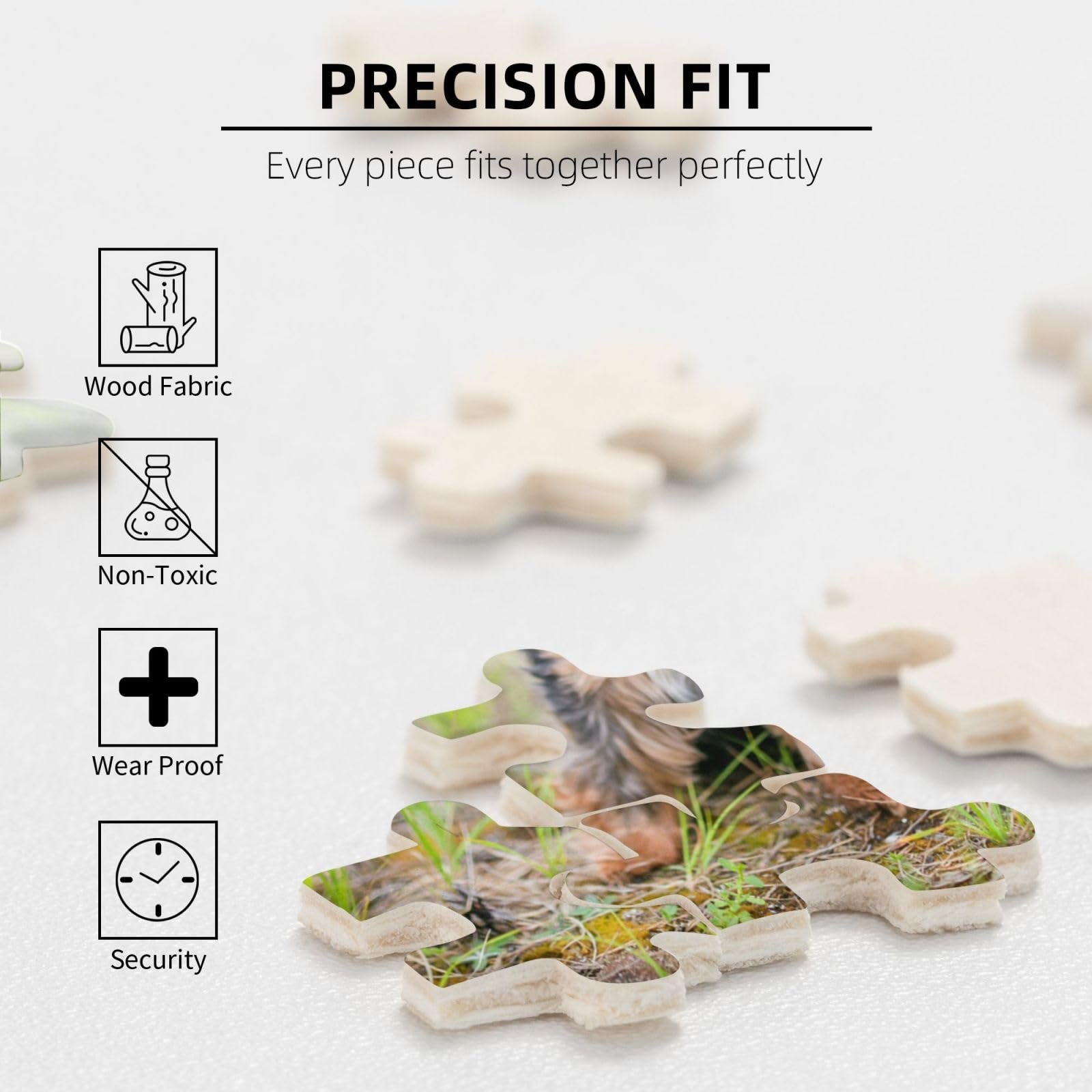 Пазл деревянный Yorkshire Terrier Small Puppies 500 элементов, фото №4