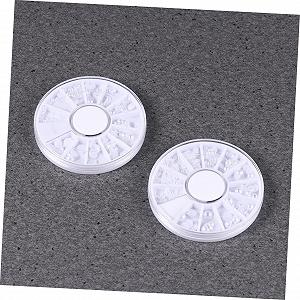 Набор бусин для ногтей (5 шт.) Камни для лица Плоские кристаллы 3D Декор Жемчужные наклейки для ногтей Ювелирные изделия для маникюра Бусины Натуральное декоративное пятно synthetic.ua - Фото 1