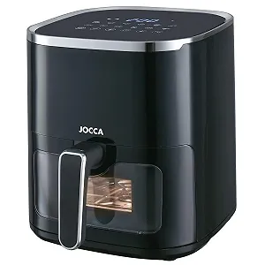 Мультипечь JOCCA 5 L, без масла, 1450 W, регулировка температуры, LED-сенсорный экран, энергосберегающая, Black2 - Фото 1