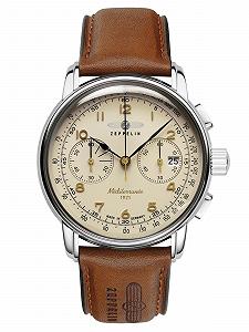 Часы Zeppelin 100 Years Mediterranean Chronograph с кожаным ремешком - Фото 1