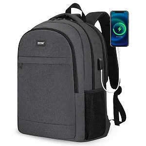 Рюкзак для ноутбука TANTOMI 17 дюймів Large USB Charging Port Dust and Water Resistant Black - Фото 1