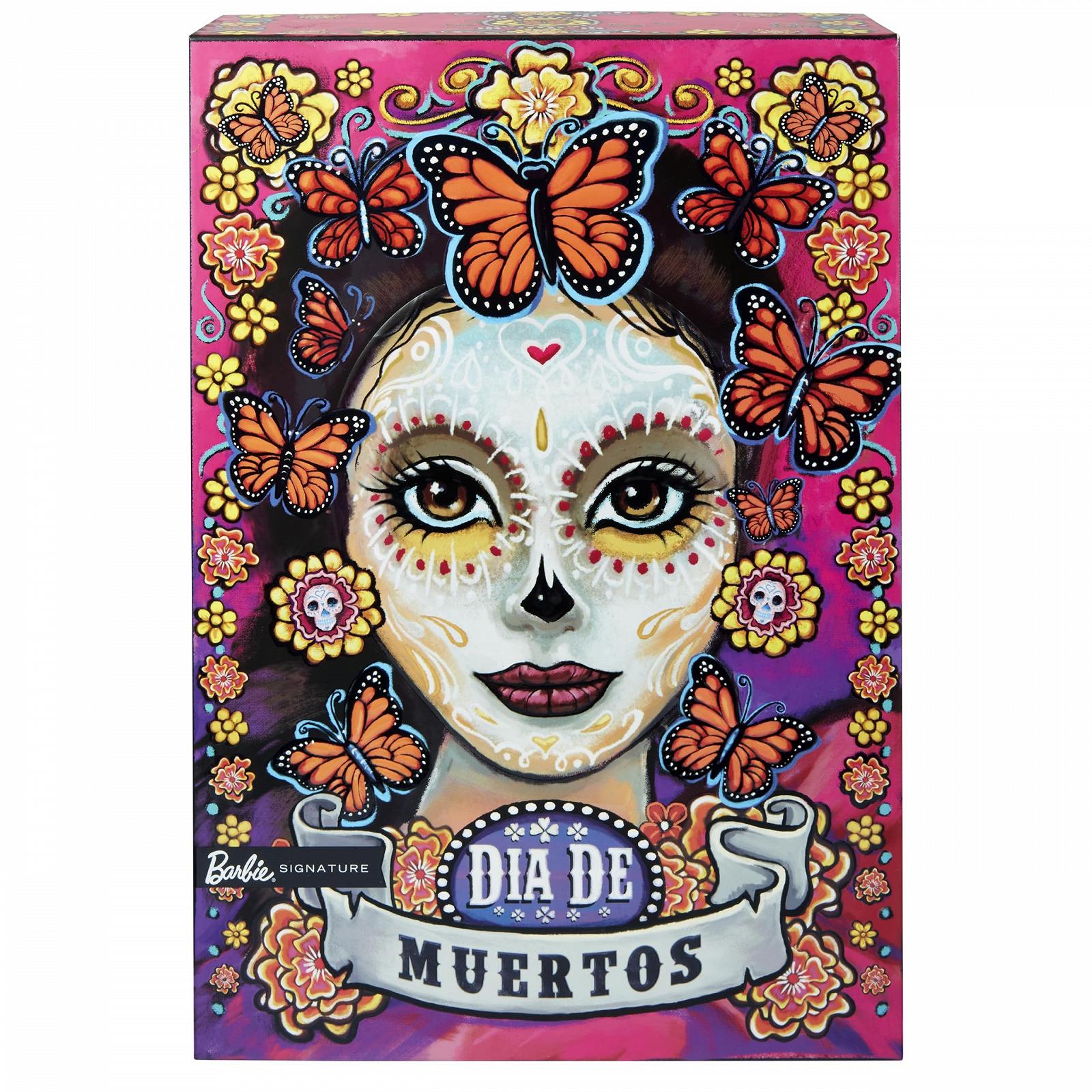 Кукла Barbie Día De Muertos Limited Edition HJX14 с традиционным платьем и украшениями, фото №6