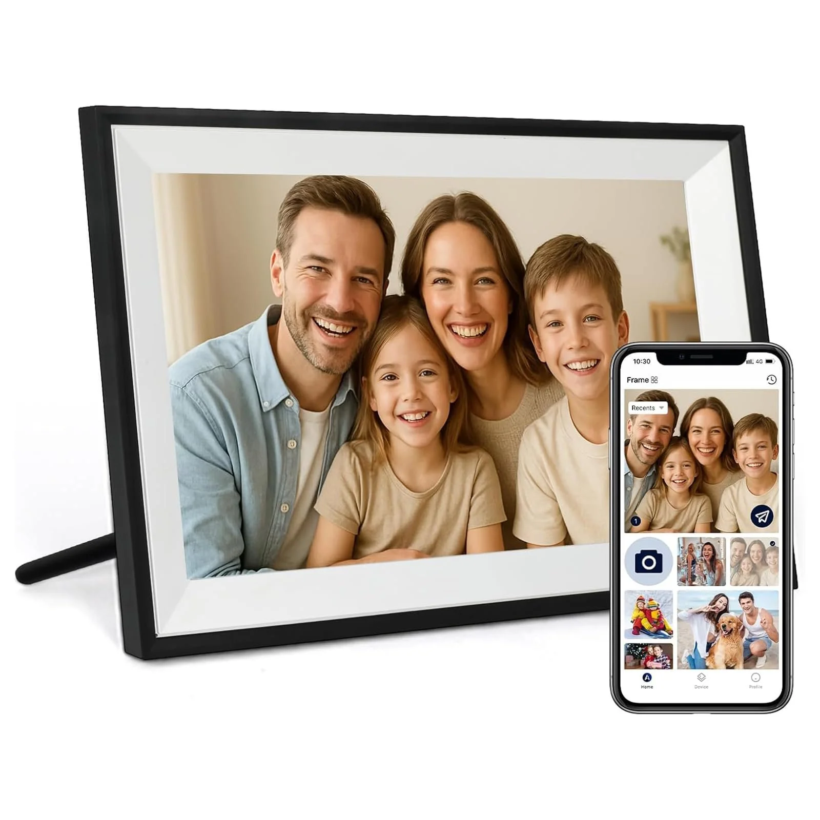 Цифровая WiFi фоторамка FUNCARE 10.1 дюймов 32GB IPS Сенсорный экран HD 1280×800, фото №1