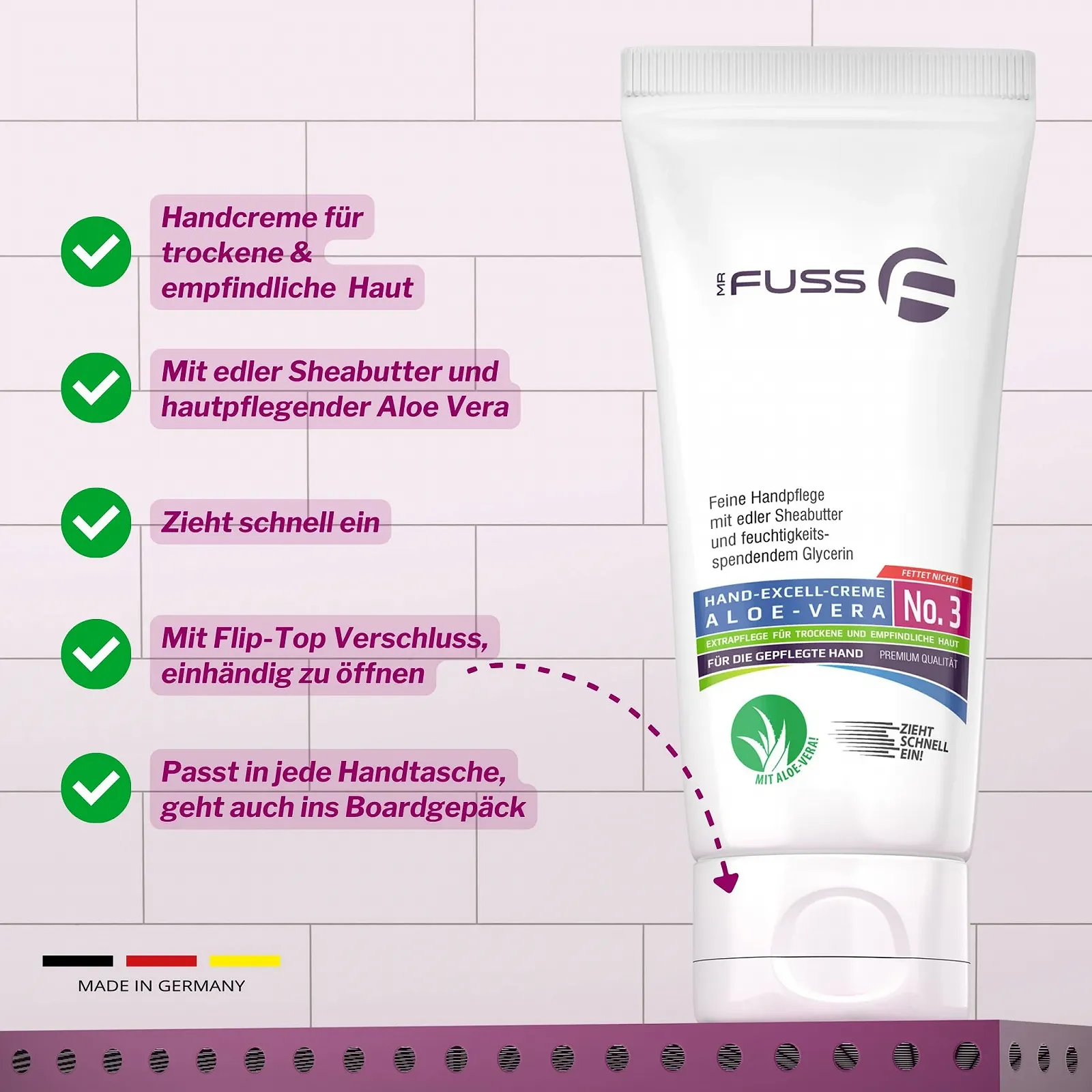 Крем для рук Mr. Fuss Hand Excell Fluid No. 3 з олією жожоба, гліцерином та вітаміном Е 200 мл, фото №6