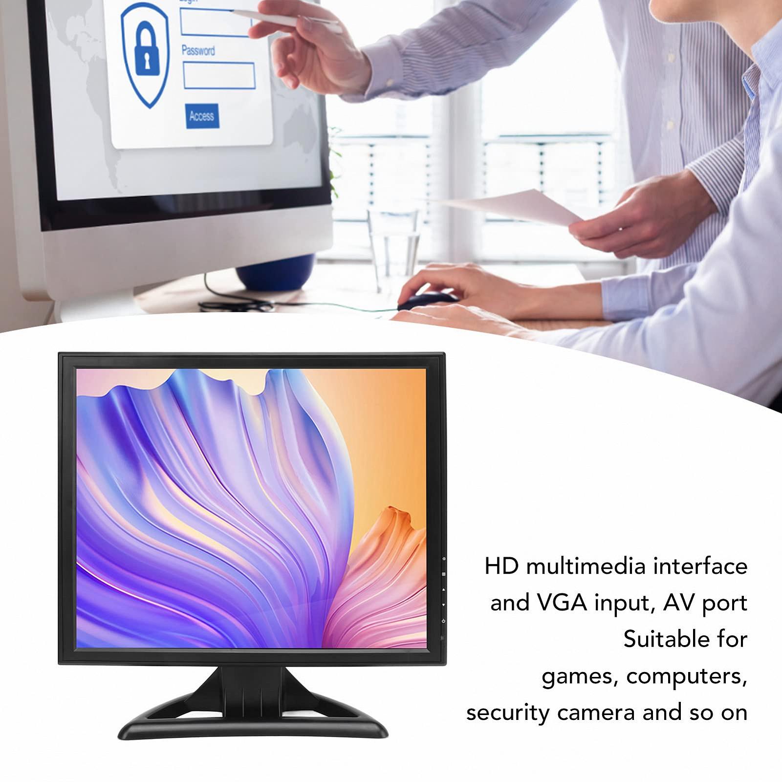 Монитор No Brand N/A 17 дюймов LED 1280 x 1024 HD цветной Два динамика пульт ДУ регулируемая подставка VGAAV BNC USB вход портативный (ЕС Вилка), фото №3