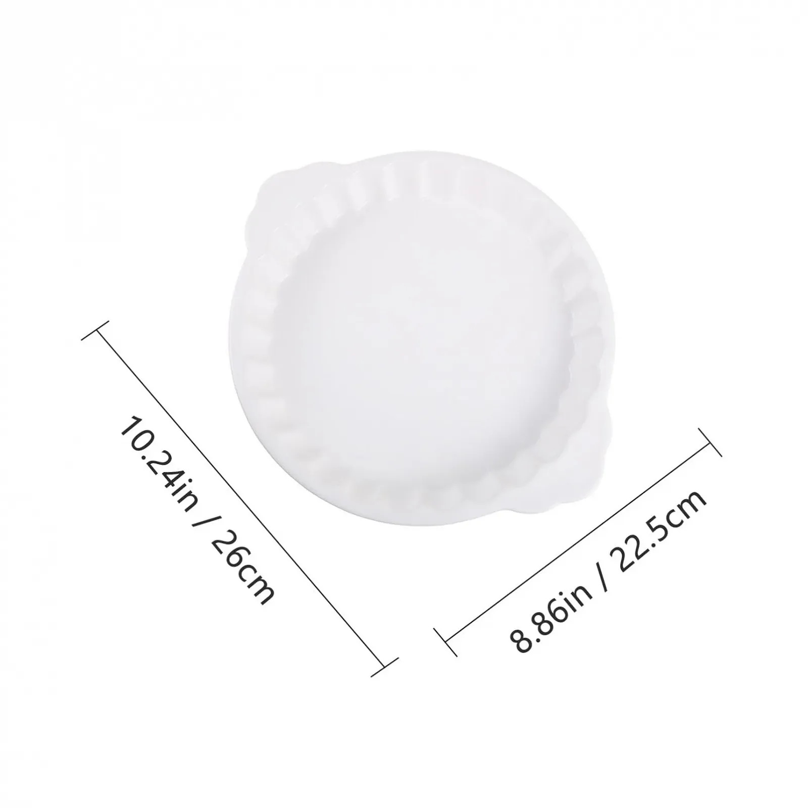 Форма для запікання Кругла керамічна жаростійка з подвійними ручками Біла, фото №2