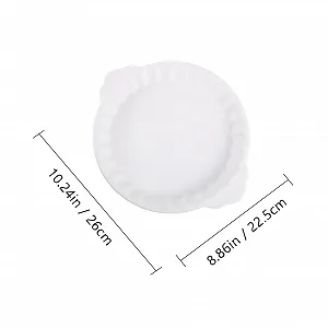 Форма для запікання Кругла керамічна жаростійка з подвійними ручками Біла synthetic.ua - Фото 1