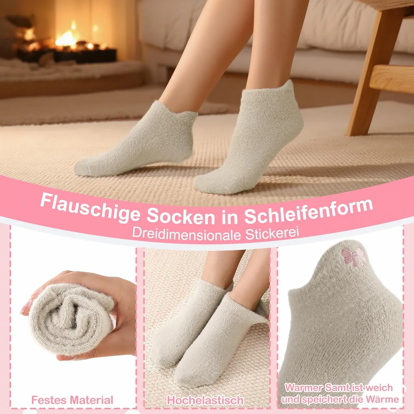 Шкарпетки Жіночі М'які Пухнасті 39-42, 5 пар, фото №3