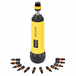 Динамометрична викрутка 1/4 дюйма 1-6 Нм набір біт 13 предметів сталь S2 - Фото 1