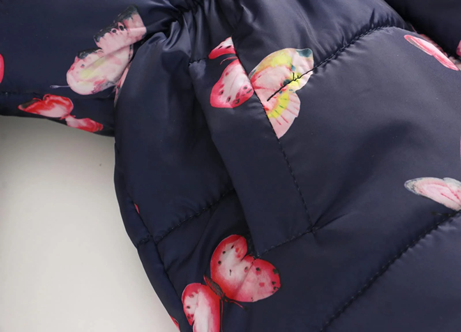 Дитяча пухова куртка з капюшоном, зимова куртка для дівчаток, фото №2