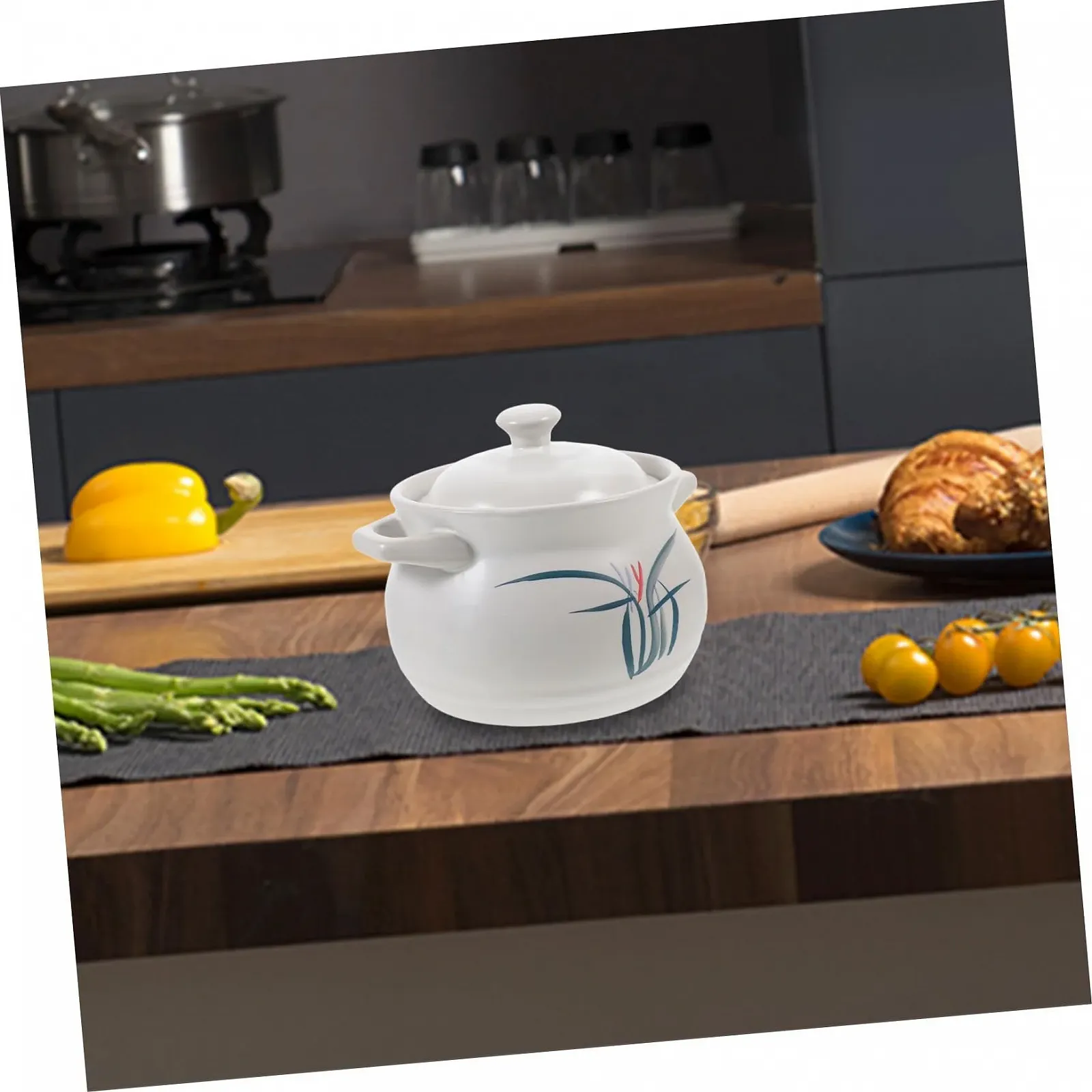 Каструля для тушкування керамічна 2 л термостійка з кришкою для 1-2 осіб, фото №8