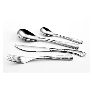 Набір столових приборів Amefa FLOCON з гравіюванням Soap Bubble на 6 персон Блискуча нержавіюча сталь 24 штуки ціна на synthetic.ua - Фото 1 Набір столових приборів Amefa FLOCON з гравіюванням Soap Bubble на 6 персон Блискуча нержавіюча сталь 24 штуки synthetic.ua - Фото 1