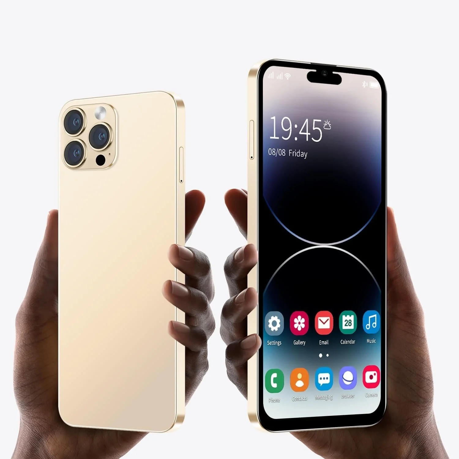 Смартфон QrZrQ i14Pro Max 6.1'' 2/16GB 4G 2-SIM 4-ядра Android10.1 Gold, фото №3