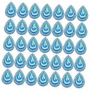 Капли Стразы для одежды NUOBESTY Набор Декоративные Бриллианты Павлиньи Бриллианты Капля Воды Шитье Свадебные Украшения из смолы - Фото 1