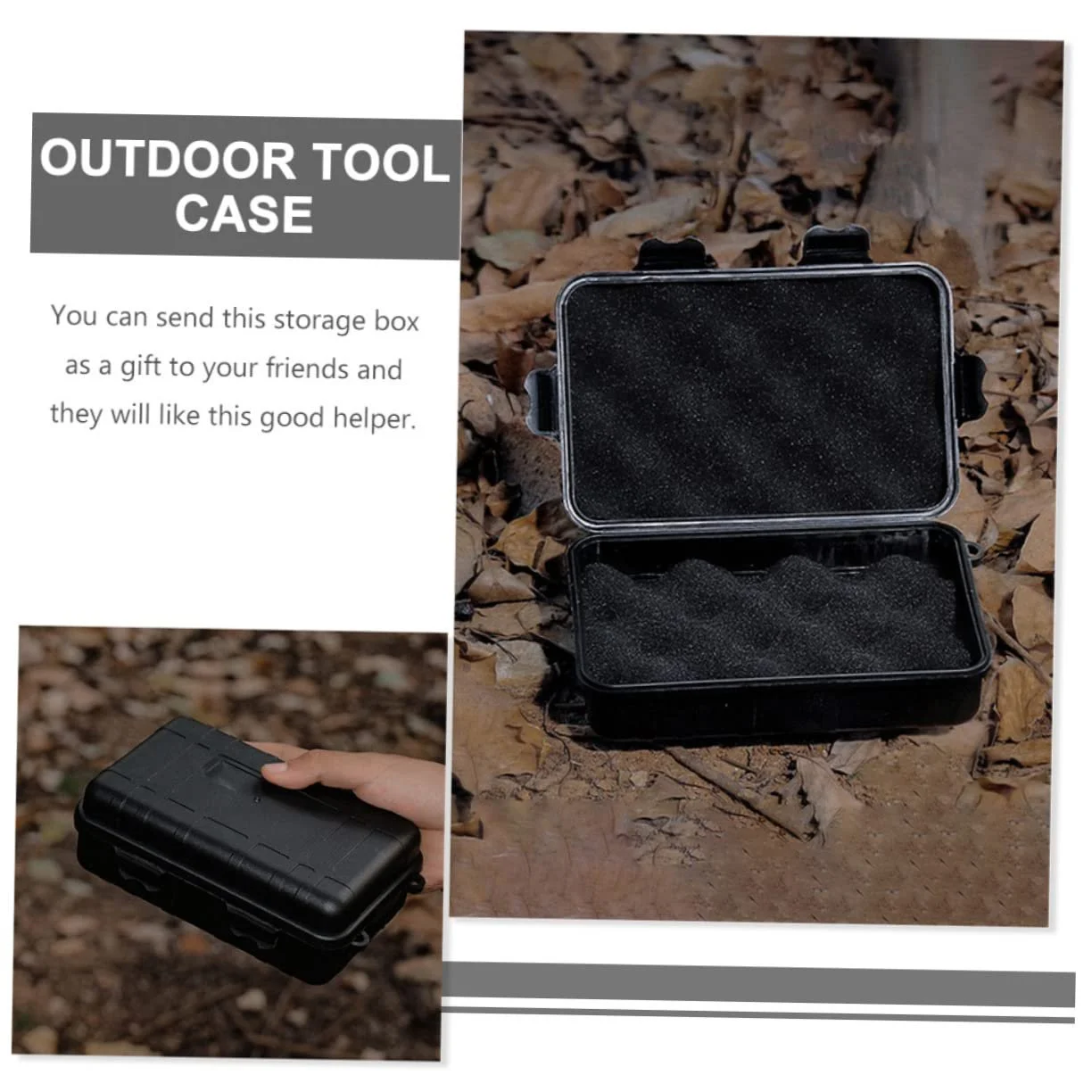 Контейнер для аварійного комплекту BESPORTBLE 4 шт, водонепроникний, міцний, герметичний корпус, ящик для інструментів, декоративний, чорний Pp, фото №3