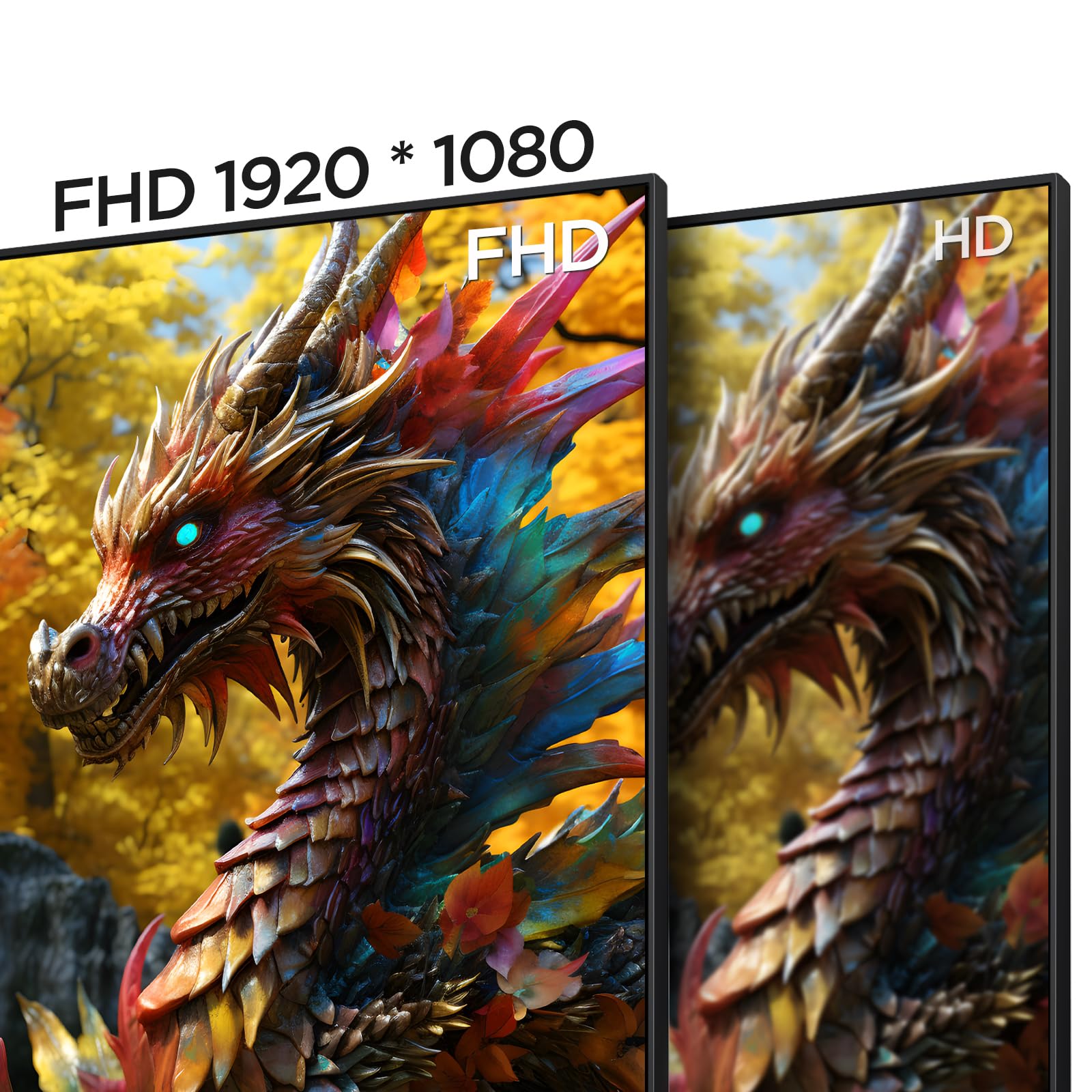 Монитор KOORUI 24 дюйма с динамиками IPS ПК Монитор Безрамочный FHD 1080P HDMI 1.4 (100Hz) & VGA (60Hz) VESA 75 x 75 мм Adaptive Sync Защита зрения, фото №6