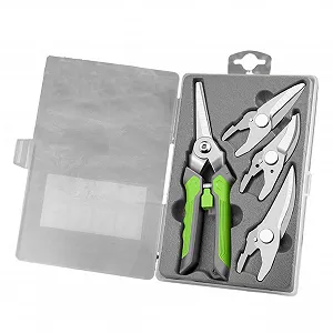 Секатор садовий 4-в-1 зі змінними головками Сталь та Поліпропілен - Фото 1