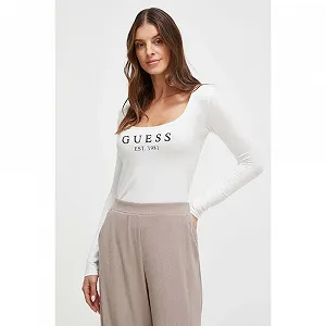 Купить Женская футболка лонгслив Guess G65P Белый - S - Фото 1 Женская футболка лонгслив Guess G65P Белый - S - Фото 1