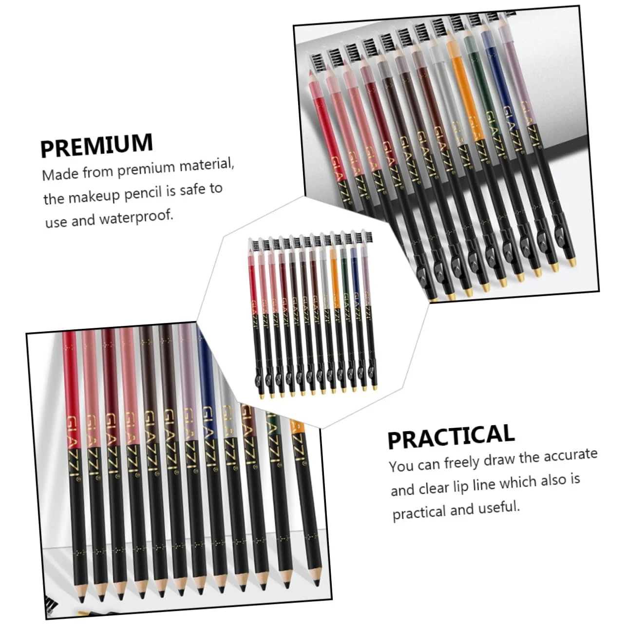 Олівець для очей та губ Amosfun матовий, фото №7 Олівець для очей та губ Amosfun матовий, фото №7