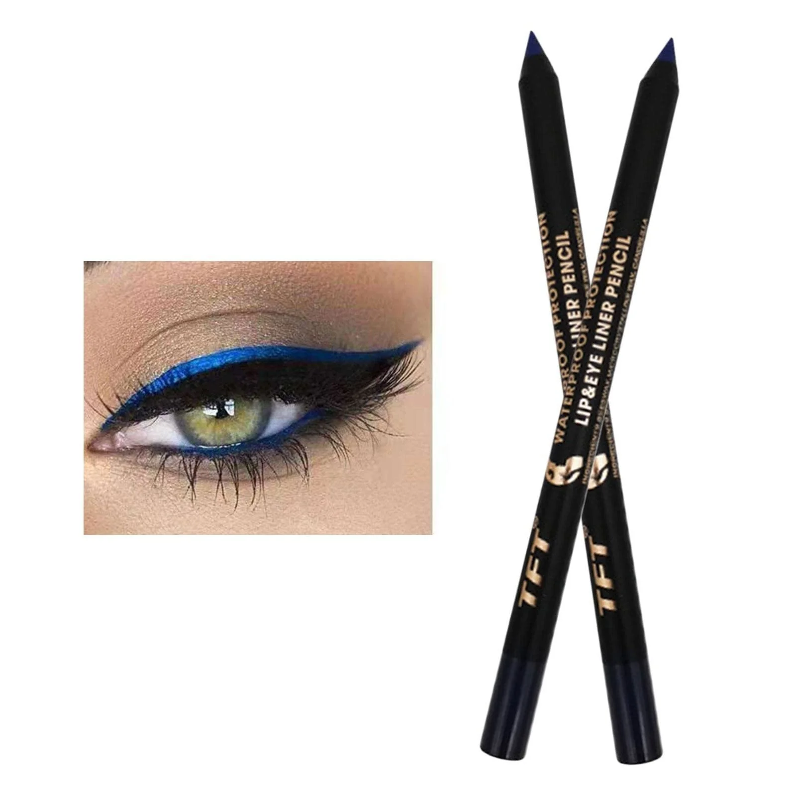 Карандаш 3 в 1 Гель для глаз, стойка, Водостойкий, для макияжа "кошачий глаз" C, One Size, фото №2