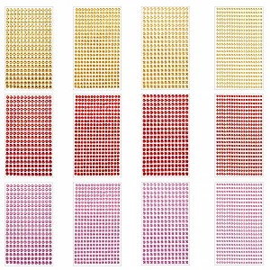 Стразы самоклеющиеся, Набор 5376 штук, Разноцветные - Фото 1