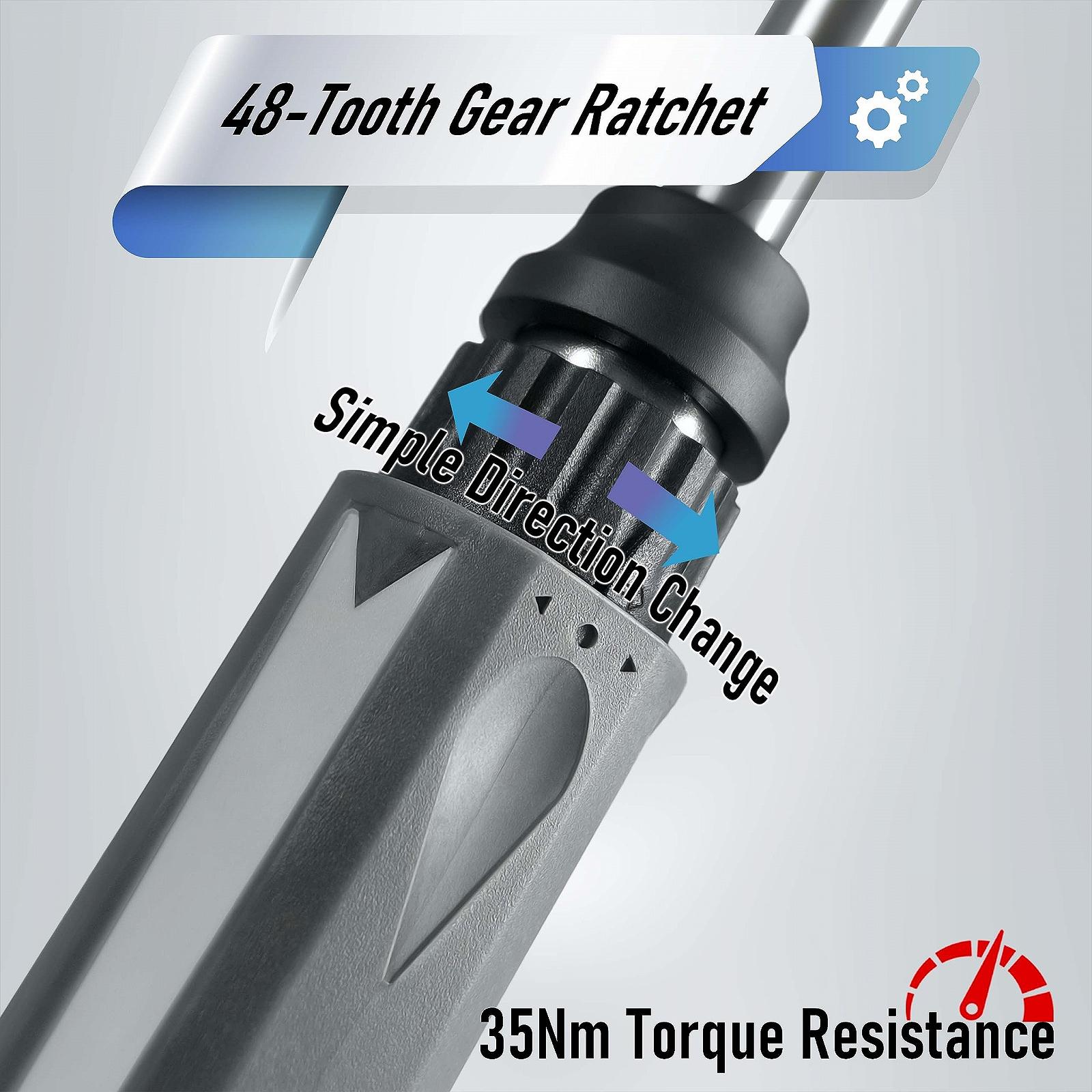 Комплект викруток Steinwhale 32 в 1 Ratchet з штовхаючою викидною розширювальною штангою, тріскачкою на 48 зубців, нековзкою м'якою рукояткою, магнітотримачем для біт, 30 шт. біт з S2 сталі, фото №3