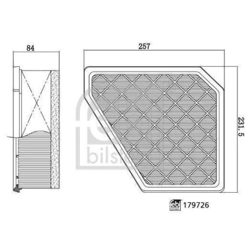 Повітряний фільтр FEBI BILSTEIN 179726 для FIAT, фото №4