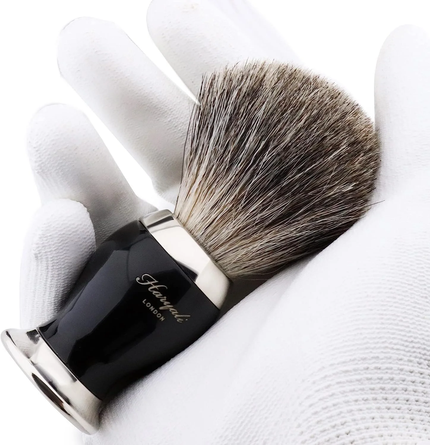 Помазок для бритья Haryali London Pure Black Badger Hair Черный, фото №4 Помазок для бритья Haryali London Pure Black Badger Hair Черный, фото №4