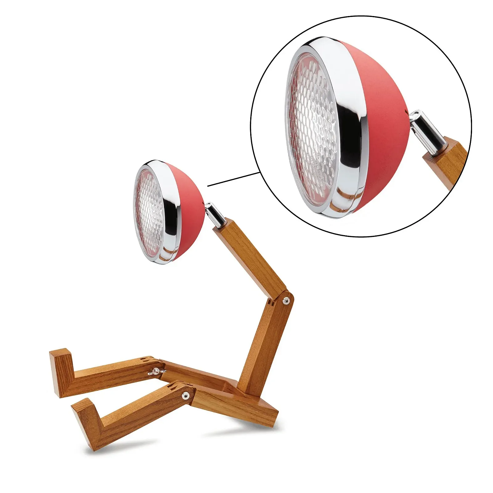 Настільна лампа Mr Wattson Original Handmade Adjustable LED 15.5 x 18-40 см Red Dream, фото №3