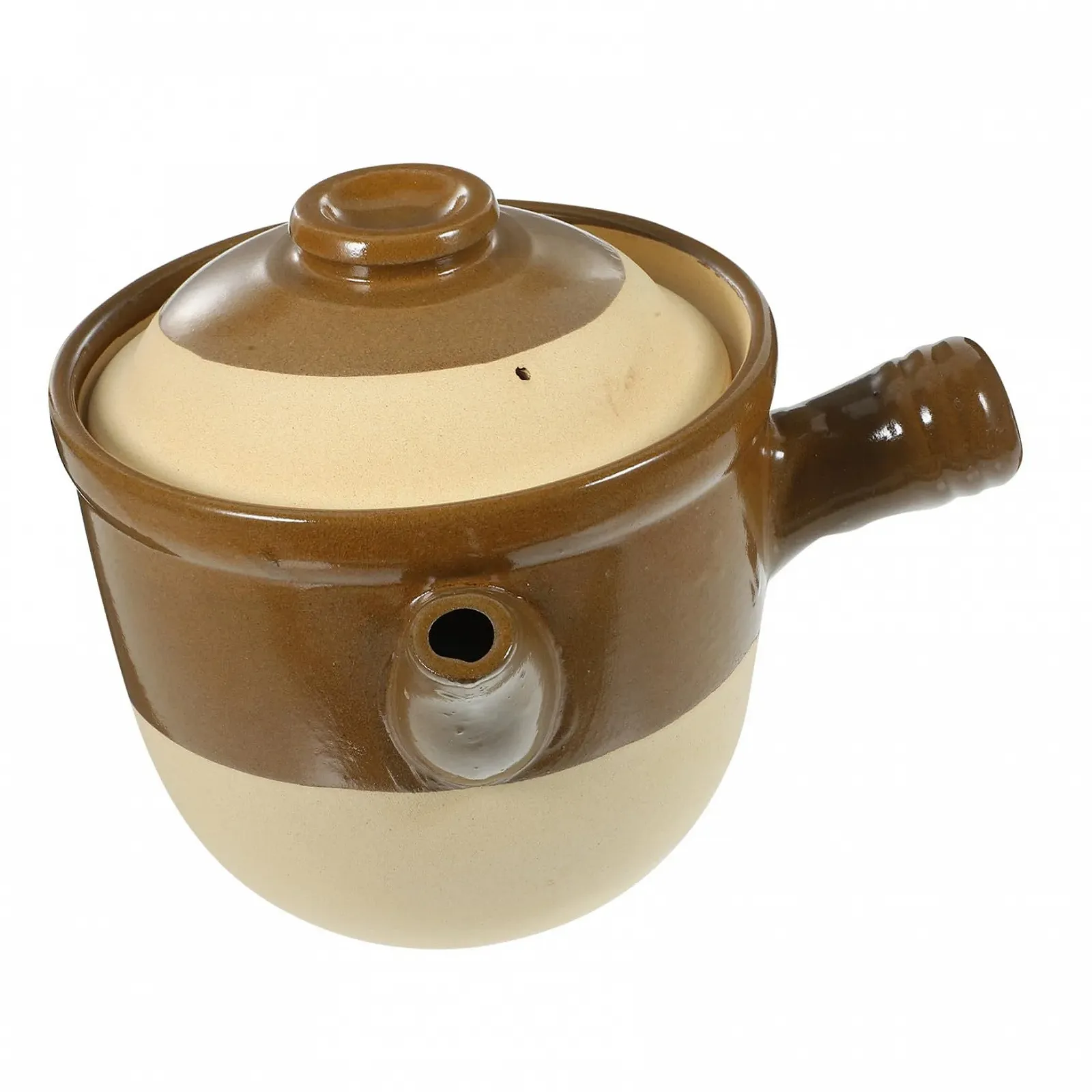 Горщик Традиційний глиняний з кришкою термостійкий 2 л, фото №1