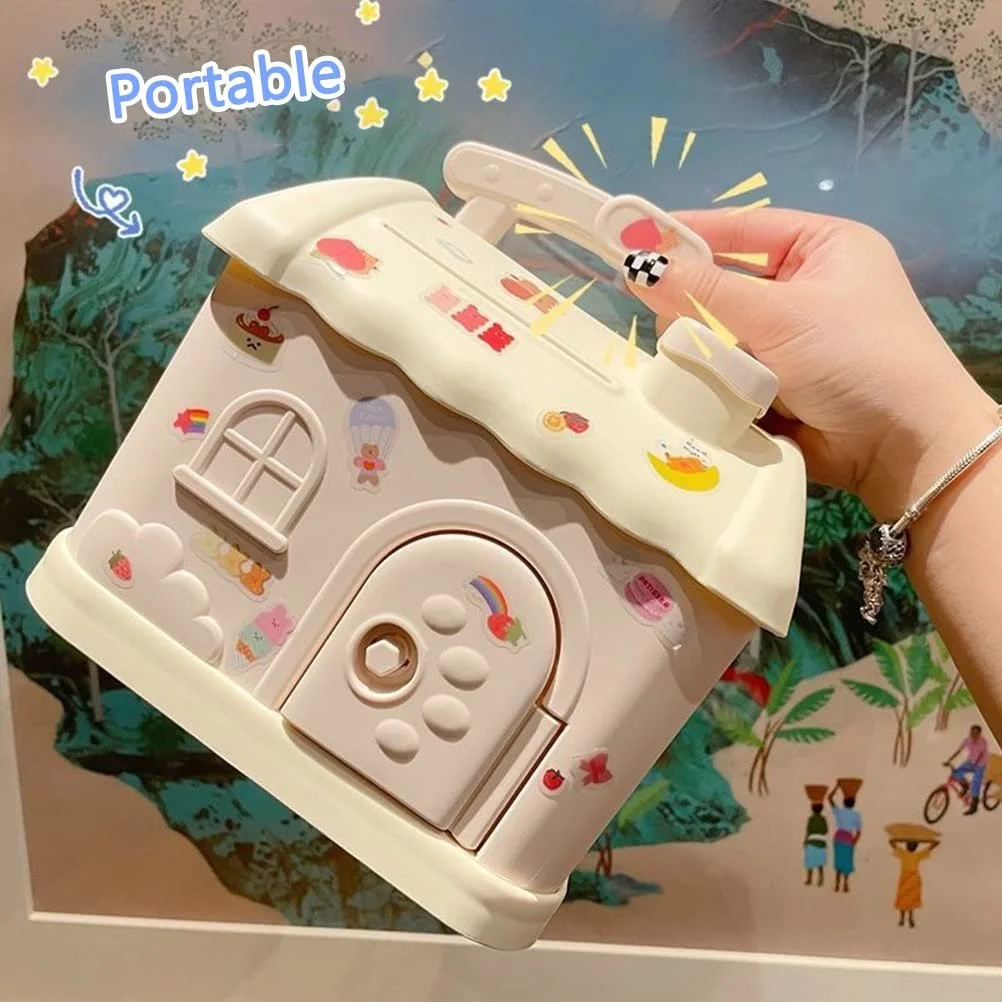 Скарбничка-будиночок Cartoon House DIY з 3D-наклейками, фото №7