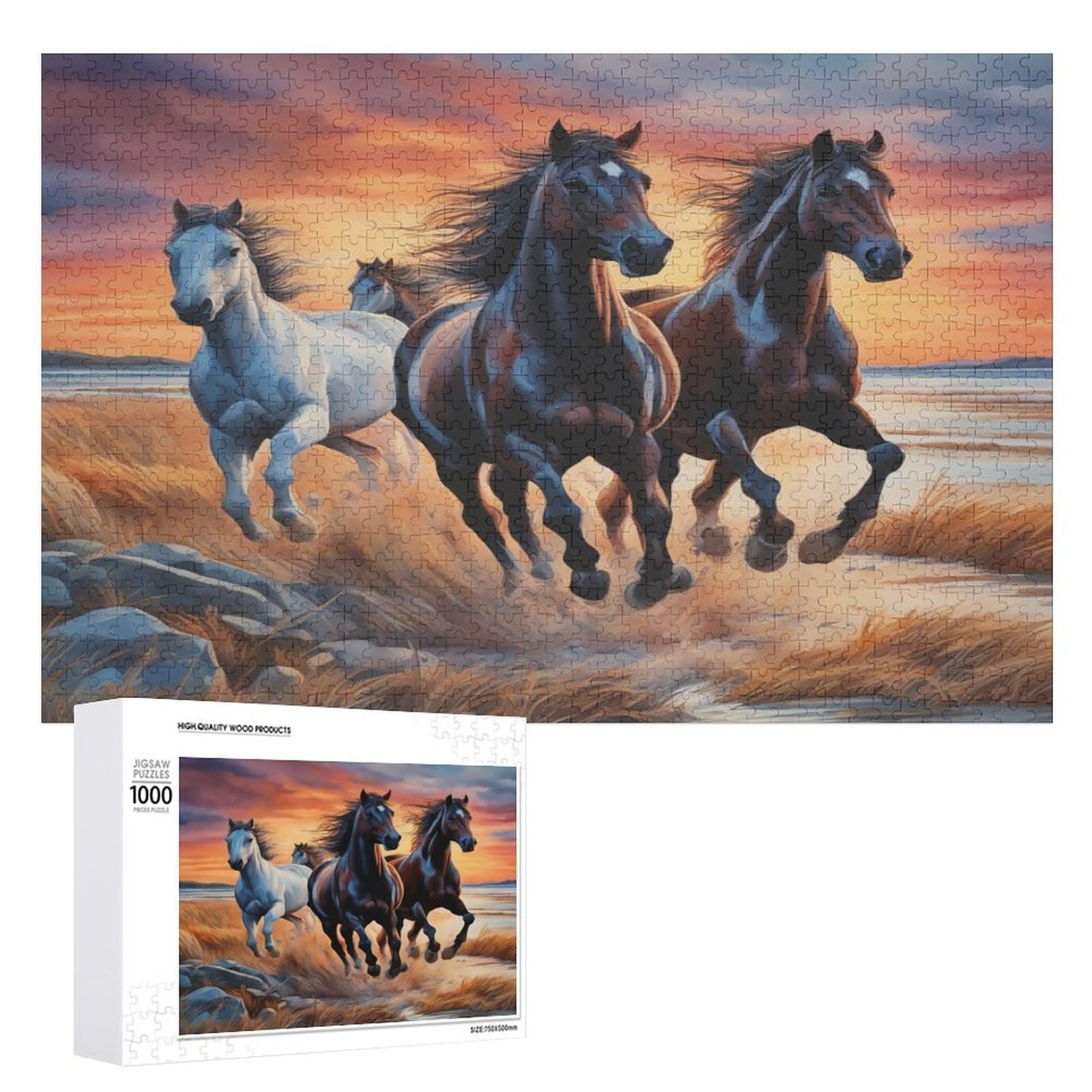 Пазл Horse 1000 деталей деревянный 75 x 50 см, фото №3