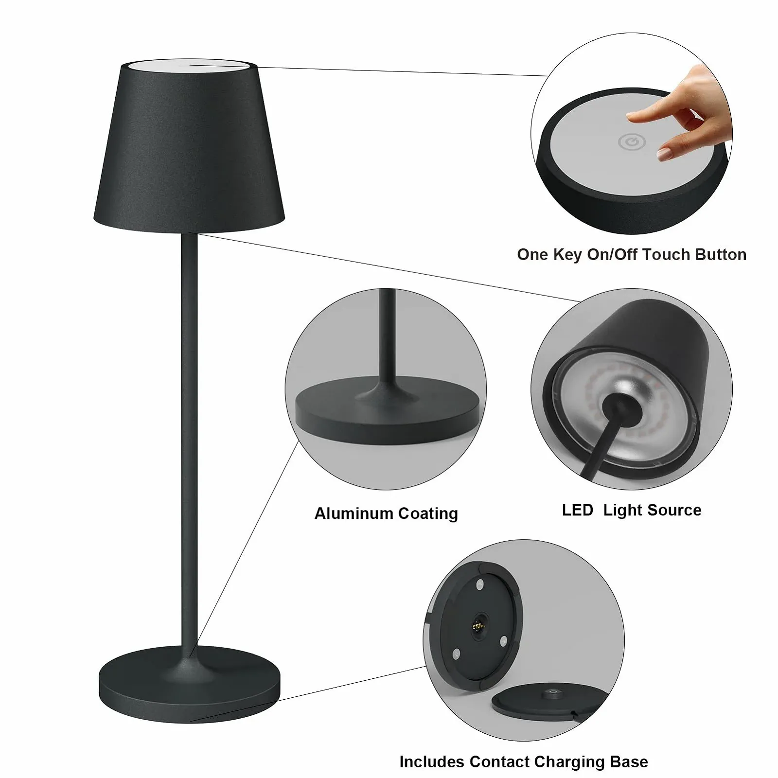 Настінний світлодіодний світильник Lianqi LED IP54 Водонепроникний Регульований кут променя Тепле біле світло, фото №2