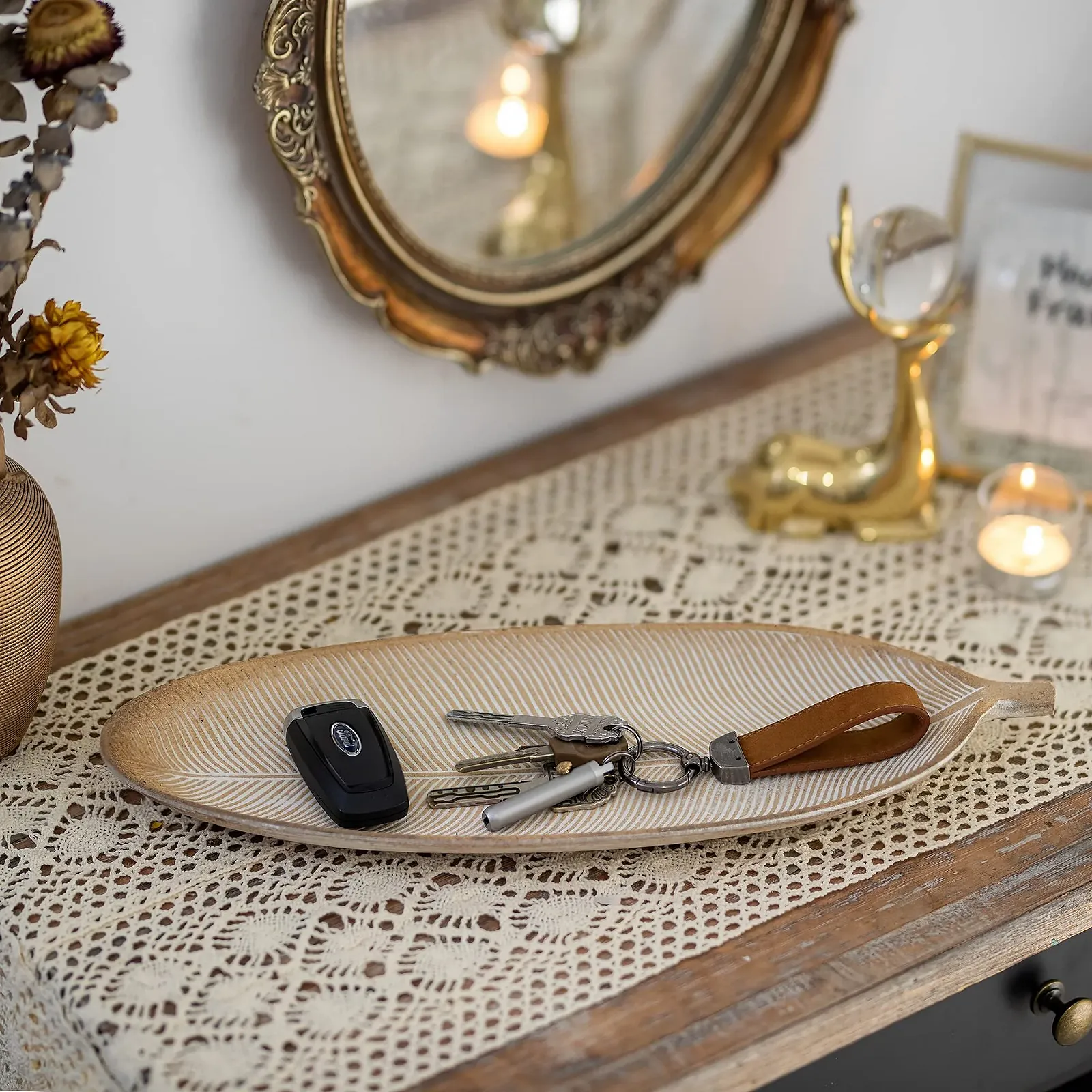 Декоративний піднос Hanobe дерев'яний, прямокутний, фото №4