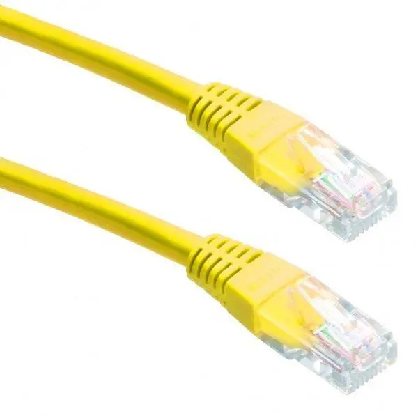 Патч-корд литий RITAR UTP RJ45 Cat.5e, 0.5m, жовтий Cu мідь, фото №1