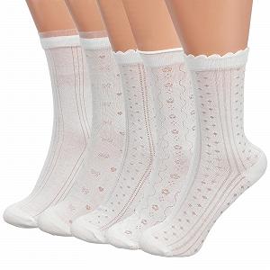 Носки Yolev с рюшами 5 пар Белый - Фото 1