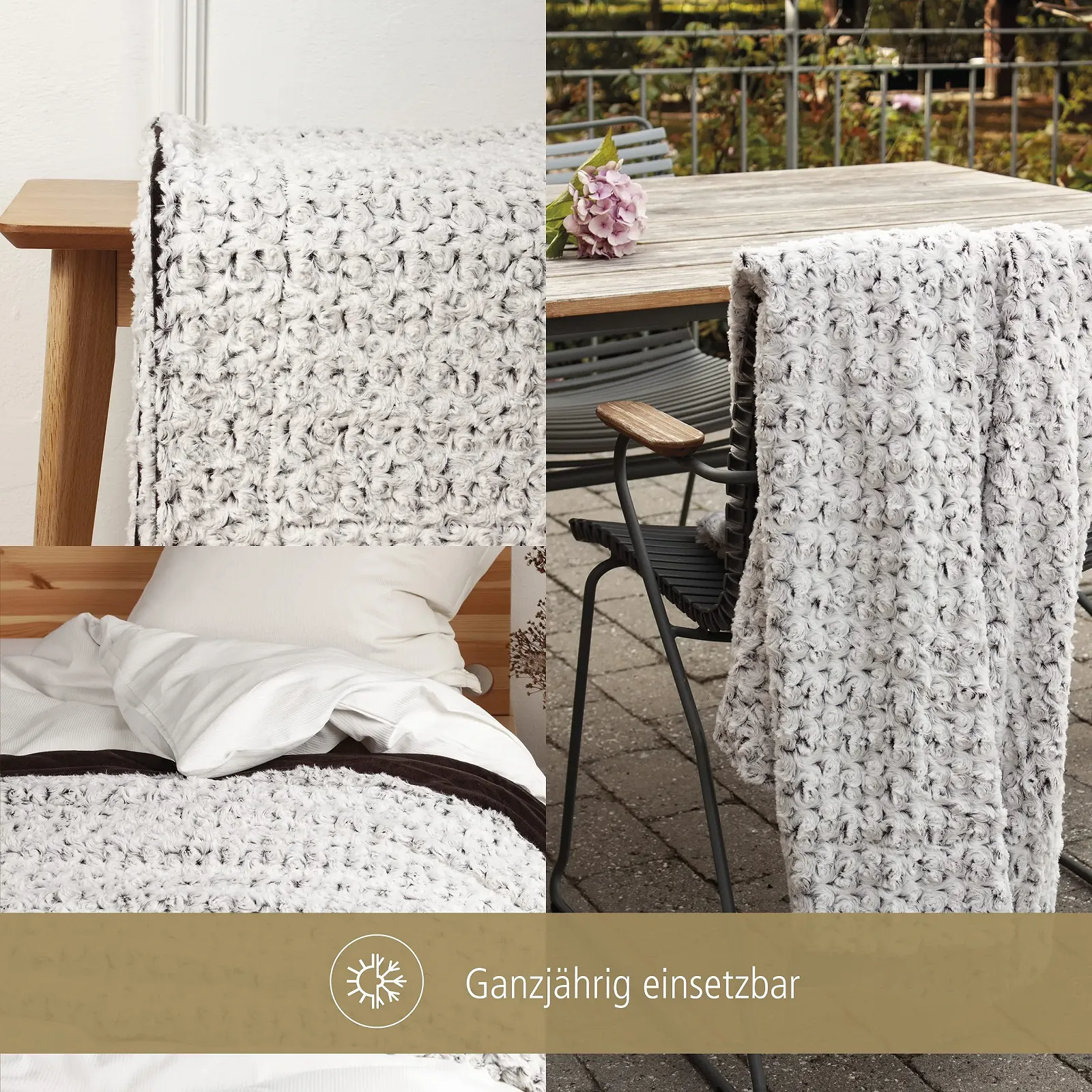 Покривало Arctic штучне хутро, 140 x 200 см, білий, фото №6