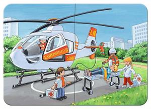 Пазл Ravensburger Children's Puzzle 05631 My Emergency Vehicles 2, 4, 6, 8 элементов My First Puzzle для детей от 2 лет synthetic.ua - Фото 1