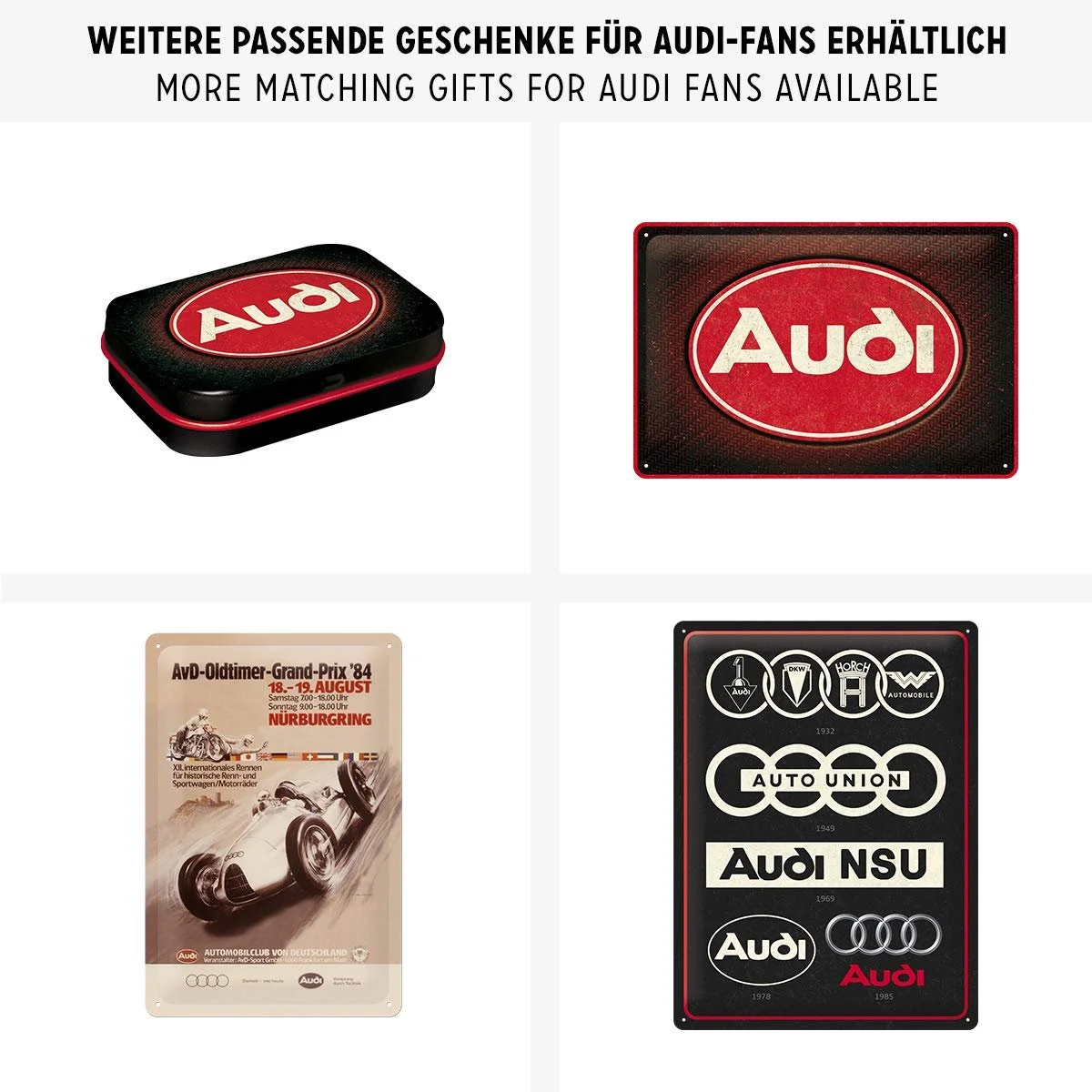 Скарбничка Nostalgic-Art Retro Audi Original Motor Oil металева матова, фото №5