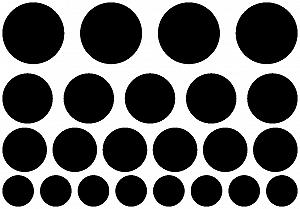 Купити Настінна наклейка Набір кіл 23 штуки Точки Чорний - Фото 1 Настінна наклейка Набір кіл 23 штуки Точки Чорний - Фото 1