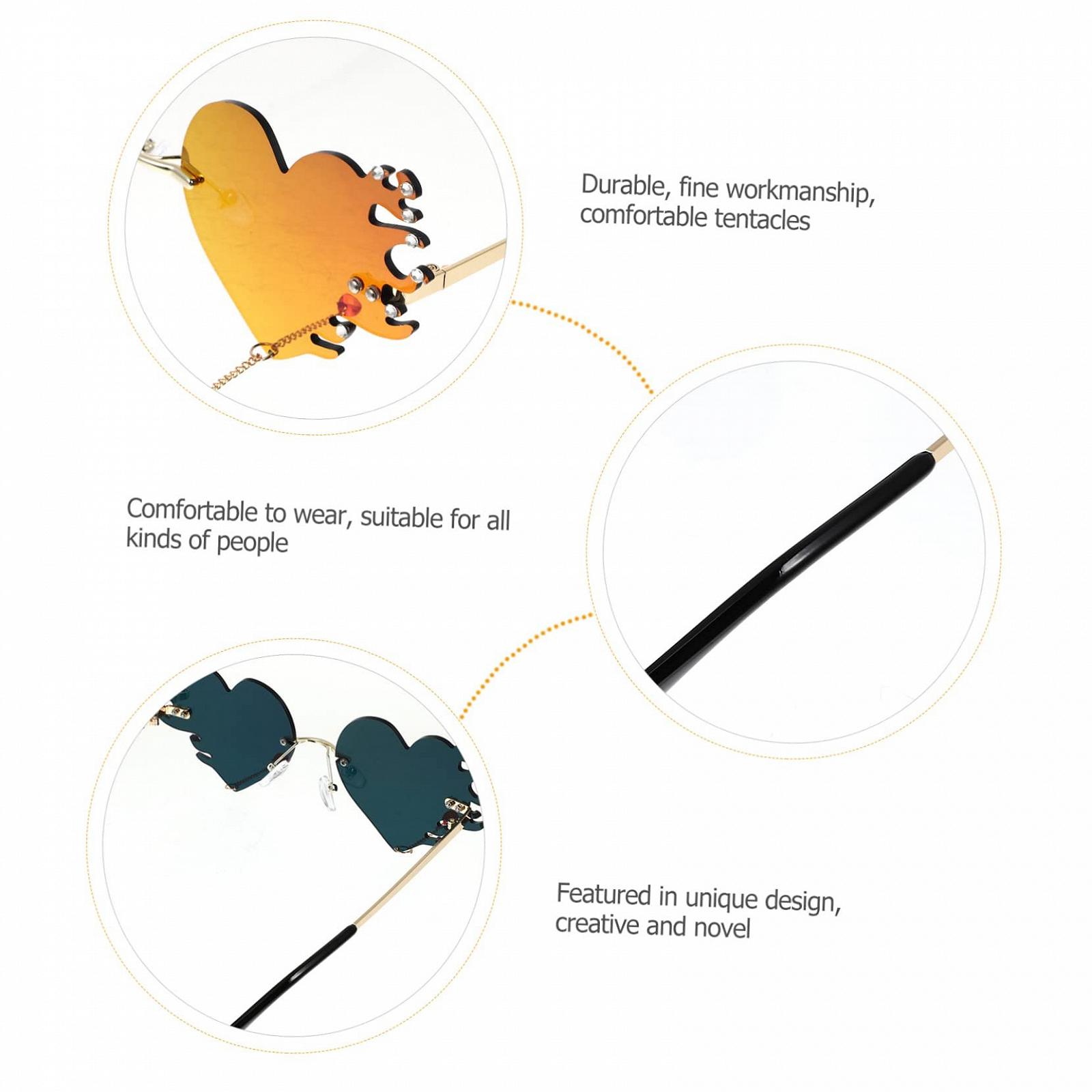 Сонцезахисні окуляри Серце PACKOVE Набір з 5 Модні, фото №5
