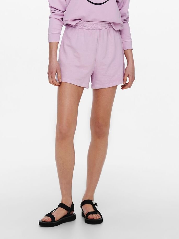 Шорты ONLY ONLSMILEY LIFE SHORTS SWT 15232827 Orchid Bloom-SMILEY Лиловый XS, фото №4