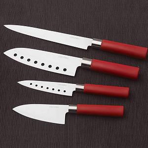 Набор Ножей Cecotec Santoku Керамическое Покрытие Красный synthetic.ua - Фото 1