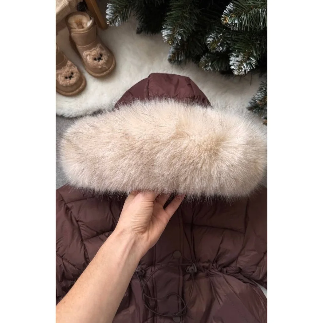 Тепла куртка з хутряним капюшоном від 100 до 160 см на холодну осінь та єврозиму!, фото №6