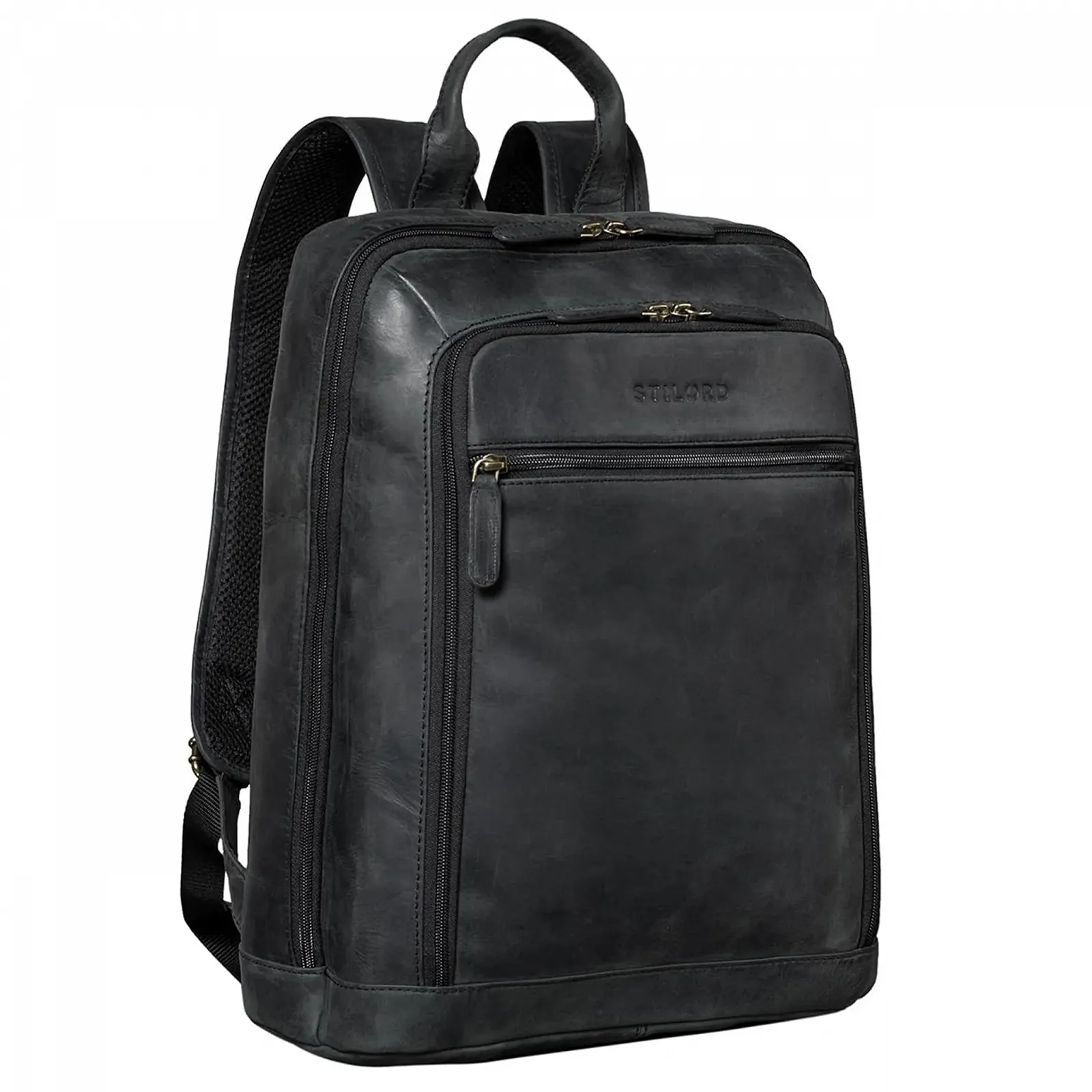 Рюкзак STILORD Watson 15.6" Кожаный Obsidian Black, фото №1