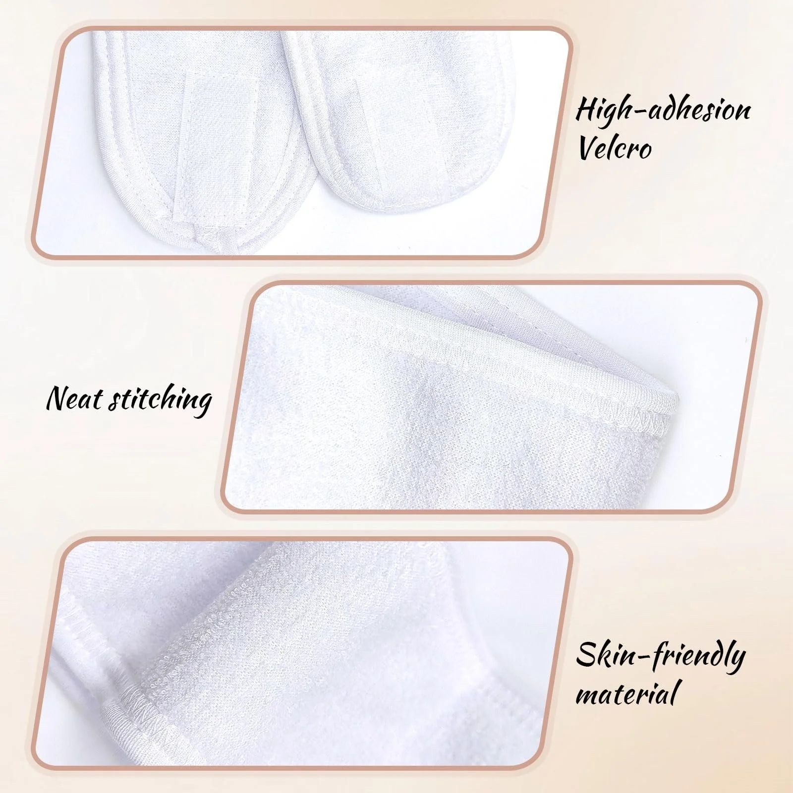 Набір косметичних пов'язок для волосся з застібкою-липучкою, фото №3