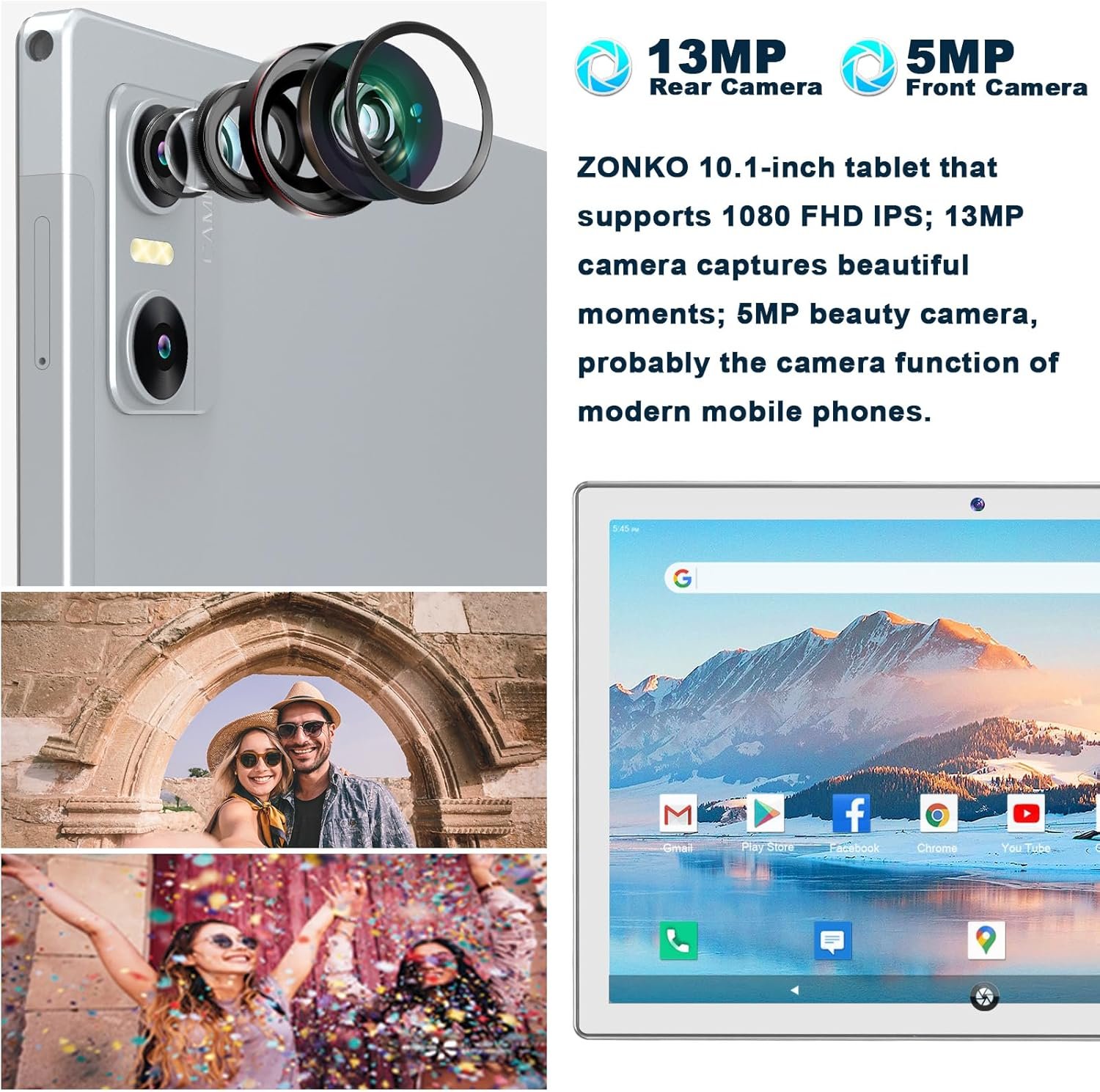 Планшет 10.1" KADYBE D105 (4+4)/64 Гб Android 14 6000 mAh Срібний, фото №3