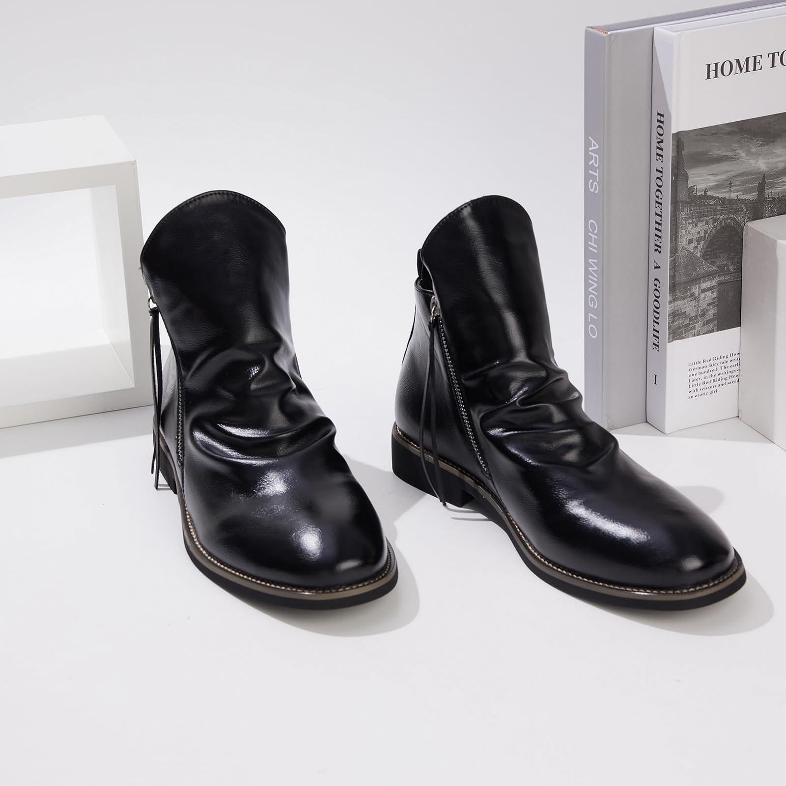 Челсі черевики Halfword шкіряні чоловічі Двостороння блискавка, фото №4